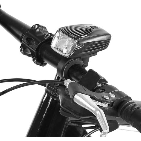 IPX5 Wasserdichte LED-Fahrradlampe, Fahrradscheinwerfer, USB-aufladbare Fahrradfrontleuchte (Schwarz) (1/5)