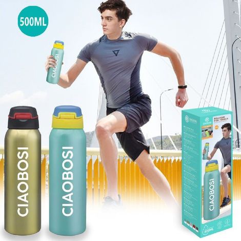 Linq - Thermos Bottiglia Acciaio Termos 500ml Borraccia Termica Porta Vivande Tx-9075 - (1/4)