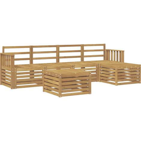 Set di divani da esterno 6 pz 5-Posti Bianco vidaXL (1/5)