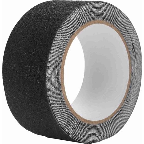 5 m x 5 cm PVC-Antirutschklebeband zum Dekorieren und Befestigen von Treppen und Böden (schwarz) (1/5)