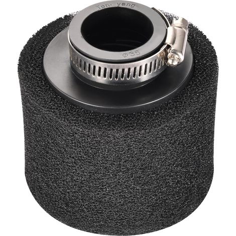 35 mm gerader Mund-Schwamm-Luftfilter, Ersatz für 50 cc, 70 cc, 90 cc, 110 cc, ATV, Quad-Kart-Roller, Motorrad, Dirt Bike, Schwarz (1/5)
