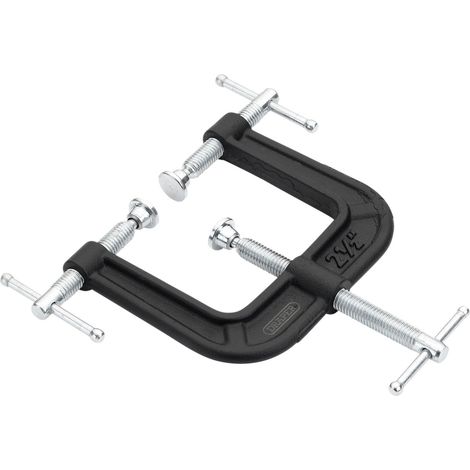 Draper 3-Way G-Clamp with 2.5-inch (63mm) Jaw Capacity – Heavy-Duty 3-Position Adjustable Clamp for Woodworking and Metalworking Projects (1/2)