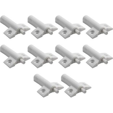 Ensemble de 10 amortisseurs de porte de placard de cuisine en ABS gris (1/5)