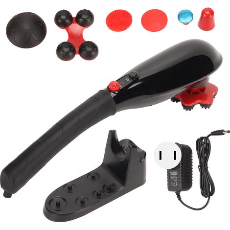 Masseur musculaire profond à long manche, percussion vibrant sans fil rechargeable pour dos, tension musculaire, avec prise US 100-240V (1/5)