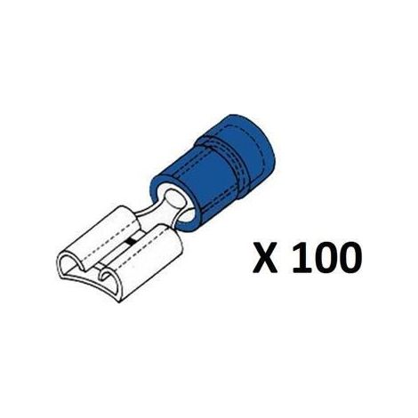 Cosse femelle 4.8mm bleu fbf4/100 a sertir 100 pie
