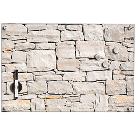 Lavagnetta Memo In Vetro Effetto Muro 60x40cm (1/3)
