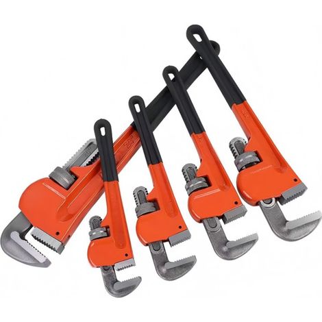 5pcs Heavy-Duty Pipe Spanner Set, Large Opening Quick Faucet Pliers, Plumbing Wrench Kit for Plumbing Repairs, Car Maintenance, DIY & Engineering Construction (8"/10"/12"/14"/18") (1/5)