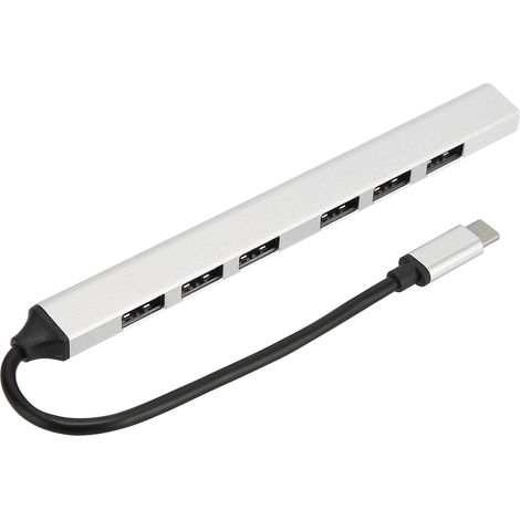 Hub USB C 7 Ports en Alliage d'Aluminium 3.0 pour PC Portable, 5 Gbps, Extension Type C (1/5)