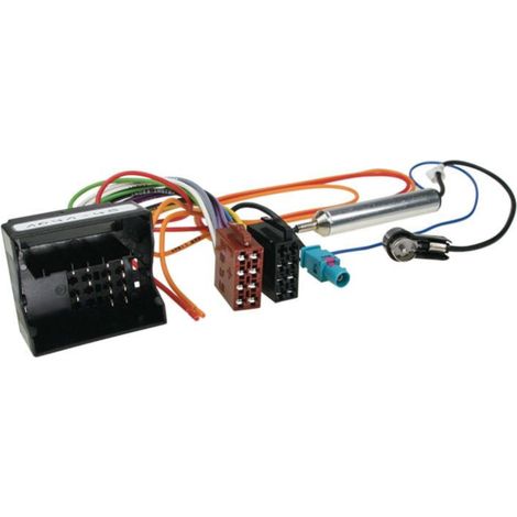 Adnauto – Faisceau ISO autoradio pour Alfa Romeo, Citroën, Peugeot – Adaptateur antenne ISO – Compatible avec 20 modèles – Norme ISO 4 haut-parleurs
