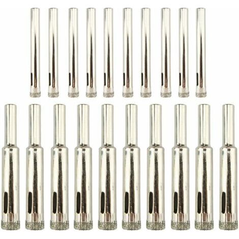 Alovez - 10 Pièces 6mm 8mm Diamant À Tuyau Tuile Marbre Verre Trou Foret Saw pour Céramique Porcelaine Céramique Carreau (6mm + 8mm) (1/5)