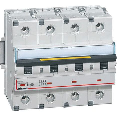 BTicino FT84C100 Modularer thermisch-magnetischer Schutzschalter BTDIN160 4P 100A Kurve C