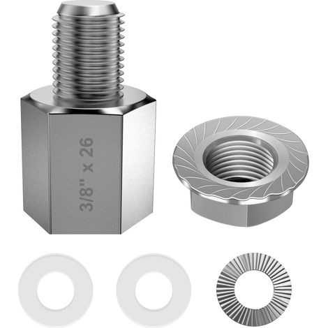 Adaptateur d'embrayage Universel pour remorque de vélo - 3/8" x 26 - Argenté (1/5)