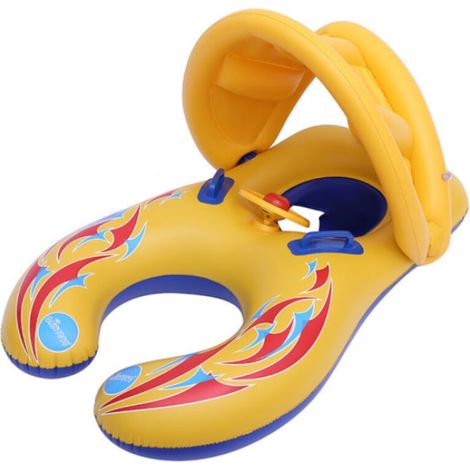 Bouée gonflable pour bébé avec pare-soleil amovible (1/5)