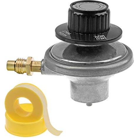 Régulateur de pression de gaz propane pour barbecue de table, avec sortie et orifice filetés M12, compatible avec cylindre jetable femelle de 1"-20, grille de jardin, modèles BHG et Uniflame (1/5)