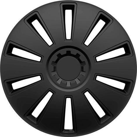 Enjoliveur R16 noir – Plastique ABS résistant aux chocs – Anneaux de serrage en métal réglables – Pour jantes 16 pouces – Hp Autozubehör (1/2)