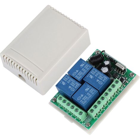 Interrupteur de télécommande sans fil 4 voies 12 V, récepteur et émetteur de relais sans fil de remplacement