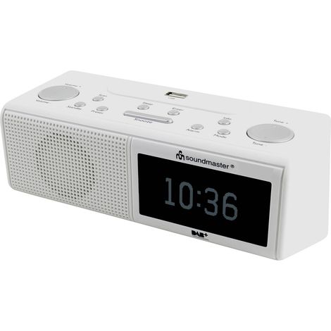 soundmaster UR8350WE Radiowecker DAB+, UKW AUX, USB Weiß