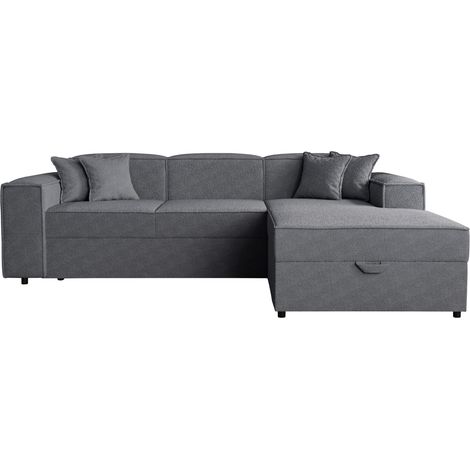 Sofá rinconero Clovis 116, Derecha, Función de descanso, Almacenaje, 253x166x79cm, 0