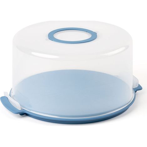 Guzzini 6585080 Tortiera alta da asporto Contenitore per torte rotondo lavastoviglie PP colore Blu Trasparente