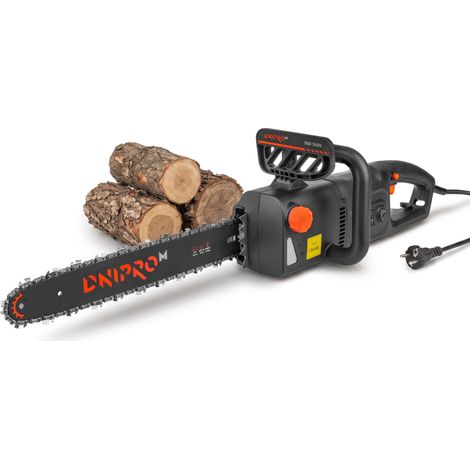 Motosierra eléctrica Dnipro-M 2400W, espada de 40cm, cadena a 15 m/s, tensión automática y freno de seguridad. DSE-24DS (1/5)