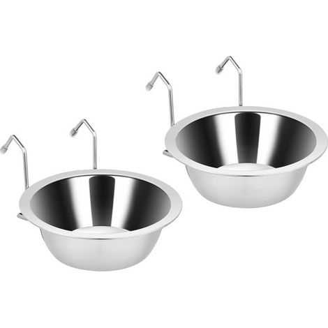 Dispenser per alimenti sospesi, in acciaio inox, confezione da 2, colore argento (1/5)