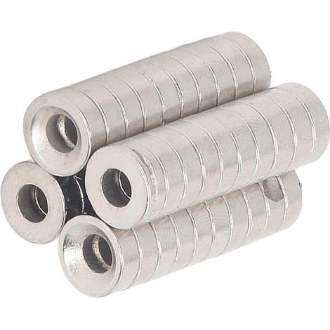 40 Stück Hochleistungs-Rundmagnete aus Neodym mit M3-Loch, starke Neodym-Magnete für Kühlschränke