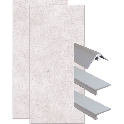 ONDEE ZEN - Pack complet de montage panneaux muraux Terrazzo 120 cm - Profilé chromé inclus (1/4)