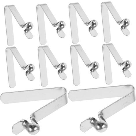 10pcs Rust-Resistant V-Spring Clips in Nickel-Plated Steel for Enhanced Stability, Umbrella Accessories, 6mm Tube Fixing for Outdoor Repair (1/3)