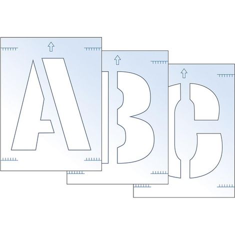 Premium Scan SCA9417 Letter Stencil Kit with 300mm Size – Includes Polished Brass Effect Pull Handle (200 x 50mm)