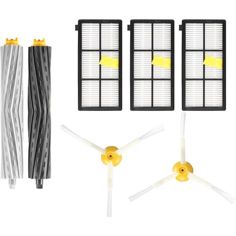 Kit de repuestos para aspiradoras robot: filtros y cepillos compatibles con las series Roomba 800/870/880/960/980 – 7 piezas de plástico. (1/5)