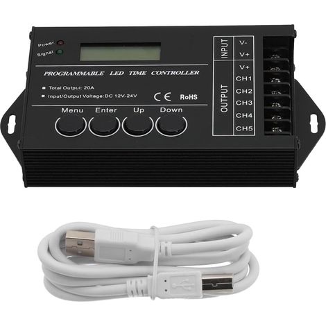 Contrôleur de LED RGB TC420 pour 5 canaux DC12-24V avec minuterie (1/5)
