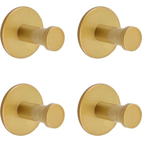 Perchero de pared individual de 4 piezas - Clavos dorados no incluidos