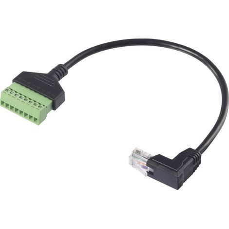 Online Store RJ45 réseau informatique Câble adaptateur [1x RJ45 mâle 8P8C - 1x Raccordement par serrage] 30 cm noir A590643 (1/3)