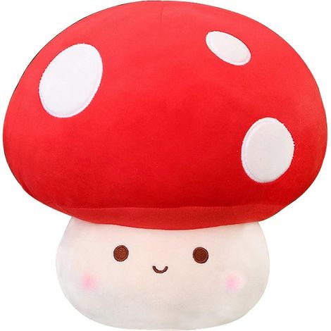 23 cm großer Pilz-Plüsch, niedliches Pilz-Kuscheltier, Plüschpuppe, Kawaii-Pilzkissen, Dekoration, Geschenk für Kinder (Rot, 23 cm) (1/5)