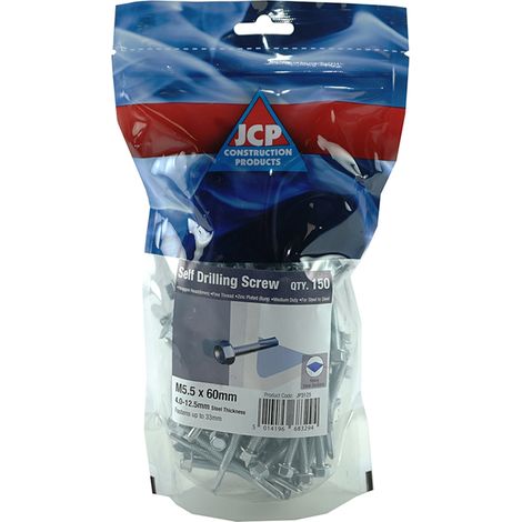 Jcp Fixings Metalfix Self-Drilling Screws 5.5 x 60mm - Box of 750 (1/2)
