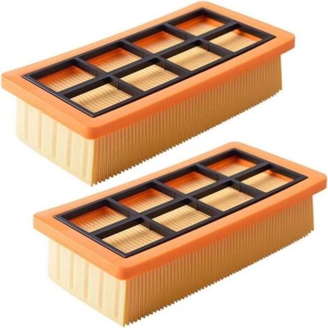 Set of 2 Replacement Flat Pleated Filters for Karcher Wet-Dry Vacuum Cleaner, Karcher Vacuum Cleaner Filter MUMU (1/4)