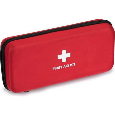 Erste-Hilfe-Hartschalenkoffer Rot, leer, tragbar, 26,5 cm