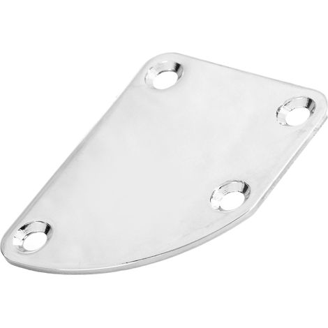 Plaque de fixation du manche de guitare électrique, pan coupé incurvé, joint semi-rond, montage arrière à 4 trous avec vis (1/5)