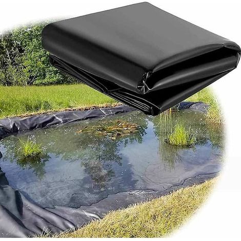 BelleRise - Bâche bassin 5x10m/6x8m/7x8m/3x5m/10x16f, membrane PEHD renforcée 0,2 mm, noire, multicolore, anti-déchirure (1/5)