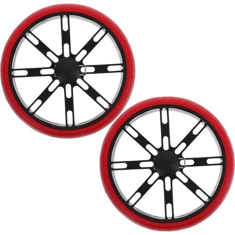 Roues rouges pour caddie (2 pièces) en ABS PU