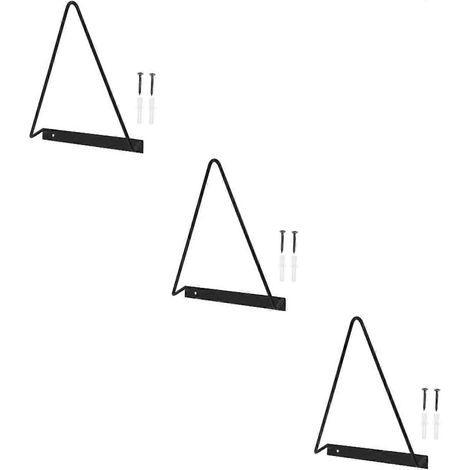 Lot de 3 supports muraux pour disques vinyles étagère triangulaire présentoir magazines rangement bureau (1/5)