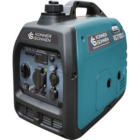 Könner & Söhnen – Groupe électrogène inverter 2,0 kW – Boîtier insonorisé 62 dB – Mode économique – Idéal pour appareils électroniques sensibles