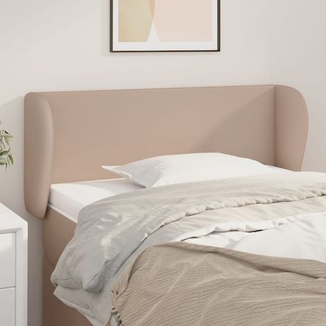 Kopfteil mit Ohren Cappuccino-Braun 83x23x78/88 cm Kunstleder (1/5)