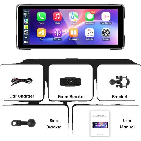 Écran de navigation GPS pour moto, CarPlay sans fil, compatible Android Auto, 7 pouces carplay (1/2)