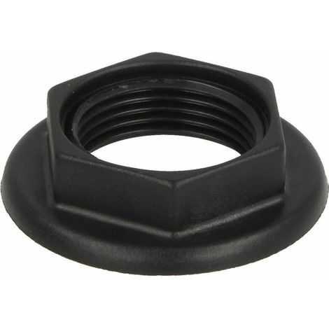 Le Sanitaire – Contre-écrou plastique 3/4’’ noir – Fixation sécurisée pour presse étoupe – Dimensions 46 x 12 mm (Ø x H) – Raccord de robinetterie