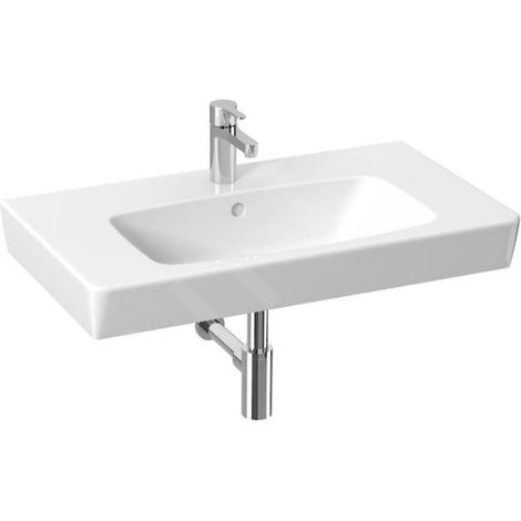 Jika Lyra plus - Lavabo 80x45 cm, avec trop-plein, trou pour robinetterie, blanc H8103860001041 (1/2)