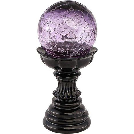 Boule magique violette avec LED 10 x 10 x 22 cm (1/3)