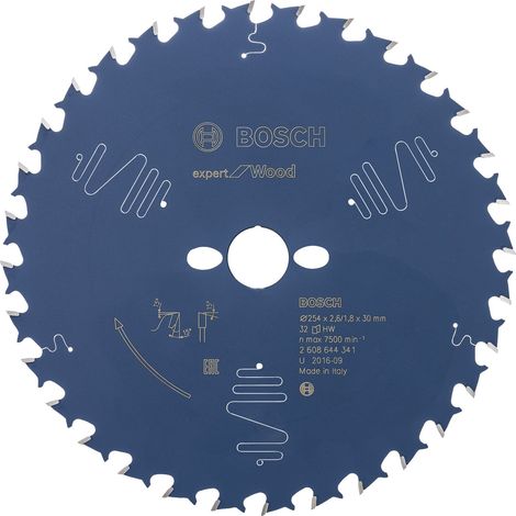 Bosch Kreissägeblatt Expert for Wood für Tischkreissägen 254 x 30 x 2,6 mm 32 - 2608644341