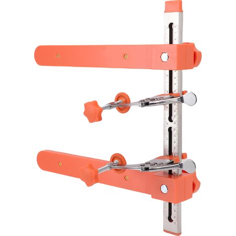 Kit calibre pose glissières tiroir inox serrage 0-4cm avec rail réglable 1-5cm et accessoires (1/5)