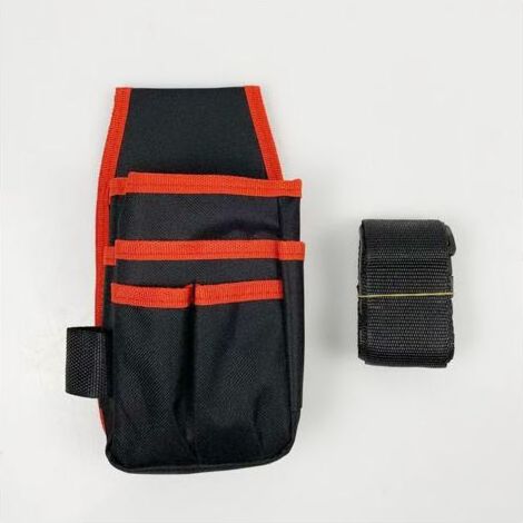 Sac de taille à outils avec ceinture réglable pour électriciens, clé de forage étanche multifonctionnelle portable, porte-tournevis pour marteau, pochette de collecte (1/4)